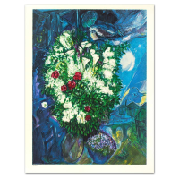 "Bouquet Aux Amoureux Volants" LE 23x17 Lithograph on Paper by Marc Chagall (Artova) at PristineAuction.com