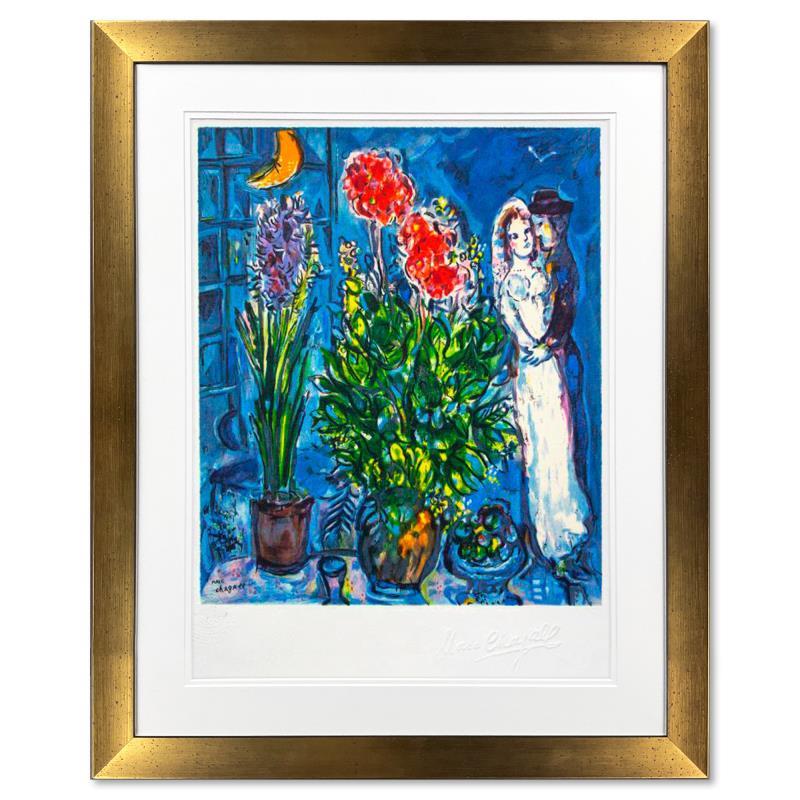 "Les Maries" LE 23x21 Custom Framed Lithograph by Marc Chagall (Artova) at PristineAuction.com "Les Maries" LE 23x21 Custom Framed Lithograph by Marc Chagall (Artova) at PristineAuction.com