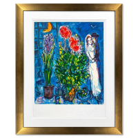 "Les Maries" LE 23x21 Custom Framed Lithograph by Marc Chagall (Artova) at PristineAuction.com