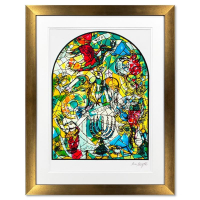 "Asher" LE 38x36 Custom Framed Serigraph by Marc Chagall (Artova) at PristineAuction.com