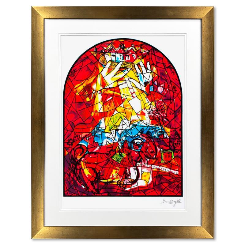 "Judah" LE 38x36 Custom Framed Serigraph by Marc Chagall (Artova) at PristineAuction.com "Judah" LE 38x36 Custom Framed Serigraph by Marc Chagall (Artova) at PristineAuction.com