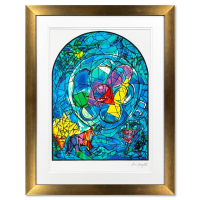 "Benjamin" LE 38x36 Custom Framed Serigraph by Marc Chagall (Artova) at PristineAuction.com