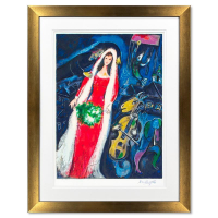 "Maries Au Village" LE 38x36 Custom Framed Serigraph by Marc Chagall (Artova) at PristineAuction.com