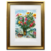 "Le Grand Bouquet" LE 25x23 Custom Framed Lithograph by Marc Chagall (Artova) at PristineAuction.com