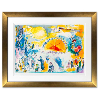 "La Procession De Noel" LE 38x36 Custom Framed Lithograph by Marc Chagall (Artova) at PristineAuction.com