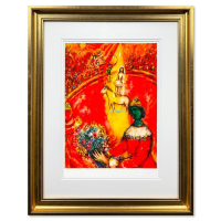 "The Circus" LE 42x40 Custom Framed Lithograph by Marc Chagall (Artova) at PristineAuction.com