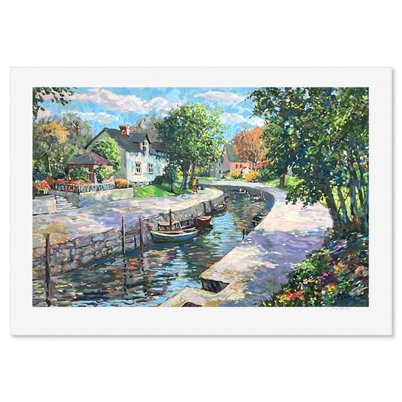 "The Canal" LE 40x31 Printer's Proof Serigraph on Paper by Christian Title (Artova) at PristineAuction.com "The Canal" LE 40x31 Printer's Proof Serigraph on Paper by Christian Title (Artova) at PristineAuction.com