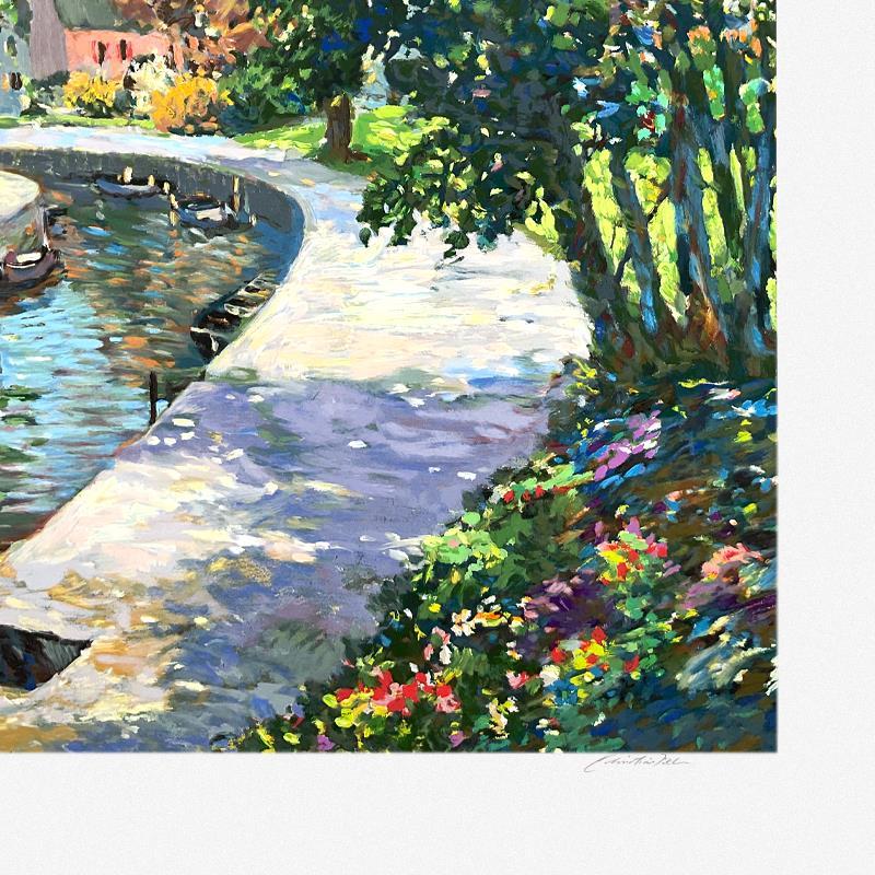 "The Canal" LE 40x31 Printer's Proof Serigraph on Paper by Christian Title (Artova) at PristineAuction.com "The Canal" LE 40x31 Printer's Proof Serigraph on Paper by Christian Title (Artova) at PristineAuction.com