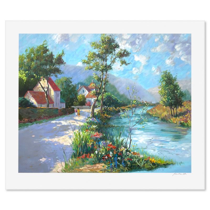"Mountain Hamlet" LE 26x30 Printer's Proof Serigraph on Paper by Christian Title (Artova) at PristineAuction.com "Mountain Hamlet" LE 26x30 Printer's Proof Serigraph on Paper by Christian Title (Artova) at PristineAuction.com