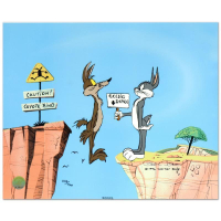 "Coyote Crossing" Sold Out LE 13x16 Animation Cel with Hand-Painted Color by Chuck Jones (Artova) at PristineAuction.com