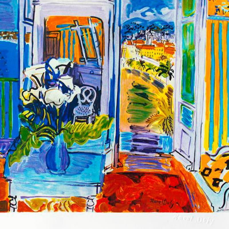 "Interieur A La Fenetre Ouverte" LE 30x28 Custom Framed Lithograph by Raoul Dufy (Artova) at PristineAuction.com "Interieur A La Fenetre Ouverte" LE 30x28 Custom Framed Lithograph by Raoul Dufy (Artova) at PristineAuction.com