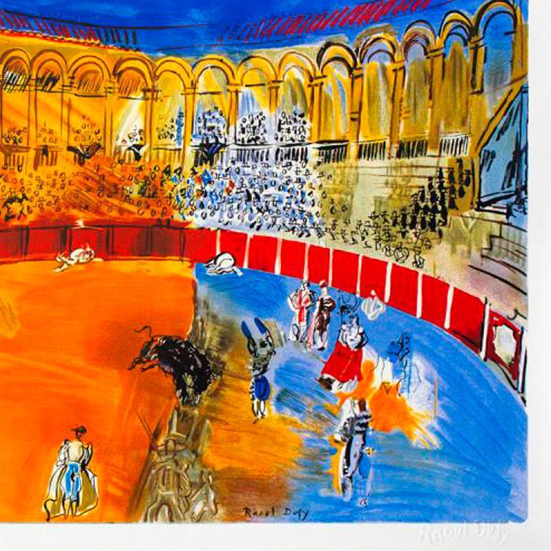 "La Course De Taureaux" LE 28x26 Custom Framed Lithograph by Raoul Dufy (Artova) at PristineAuction.com "La Course De Taureaux" LE 28x26 Custom Framed Lithograph by Raoul Dufy (Artova) at PristineAuction.com