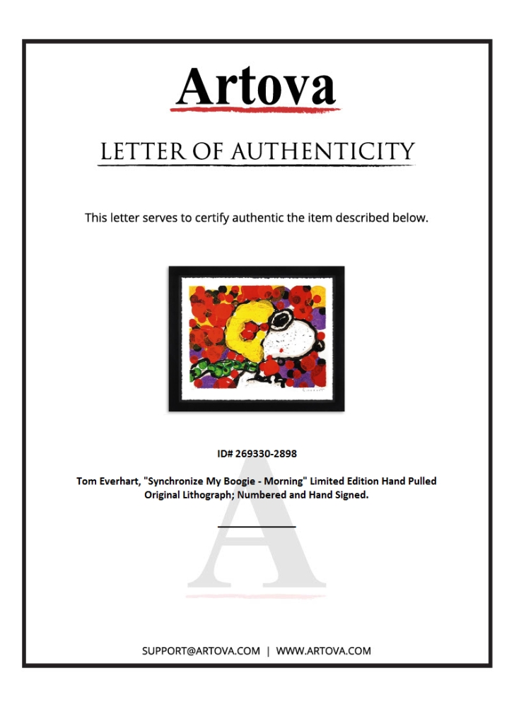 "Synchronize My Boogie - Morning" LE 34x26 Custom Famed Hand-Pulled Original Lithograph by Tom Everhart (Artova) at PristineAuction.com "Synchronize My Boogie - Morning" LE 34x26 Custom Famed Hand-Pulled Original Lithograph by Tom Everhart (Artova) at PristineAuction.com