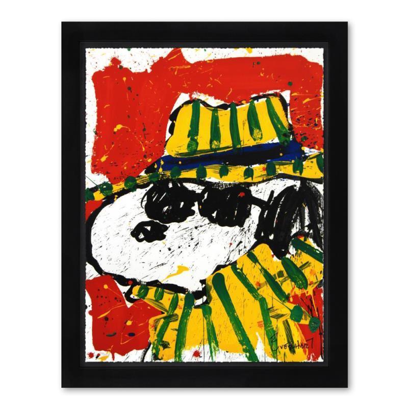 "It's The Hat That Makes The Dude" LE 26x34 Custom Framed Hand-Pulled Original Lithograph by Tom Everhart (Artova) at PristineAuction.com "It's The Hat That Makes The Dude" LE 26x34 Custom Framed Hand-Pulled Original Lithograph by Tom Everhart (Artova) at PristineAuction.com
