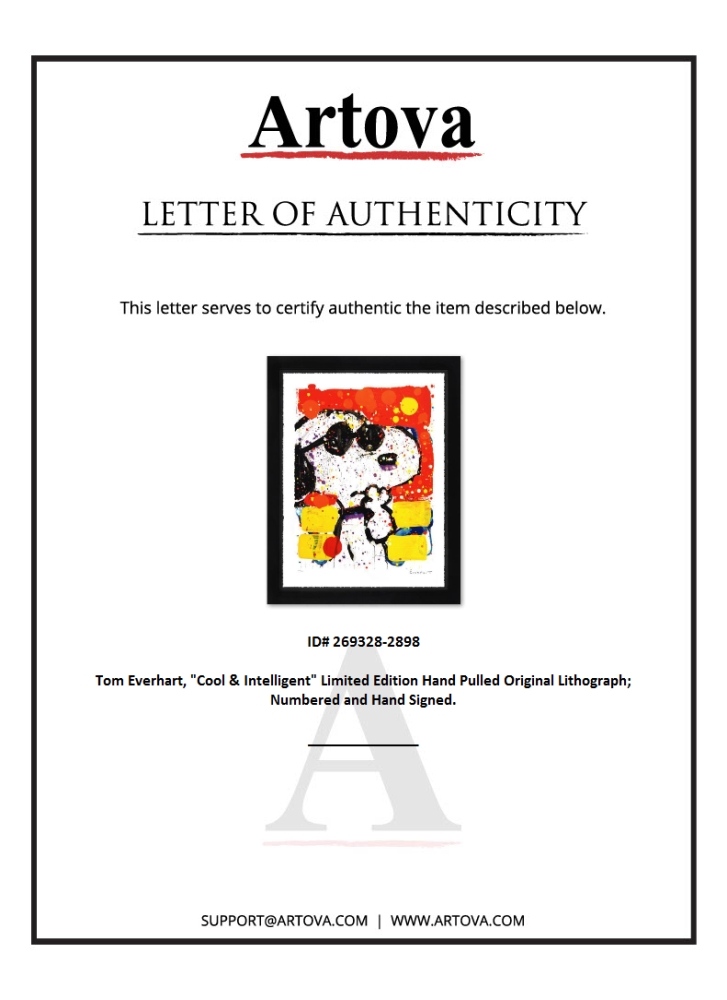 "Cool & Intelligent" LE 26x33 Custom Framed Hand-Pulled Original Lithograph by Tom Everhart (Artova) at PristineAuction.com "Cool & Intelligent" LE 26x33 Custom Framed Hand-Pulled Original Lithograph by Tom Everhart (Artova) at PristineAuction.com