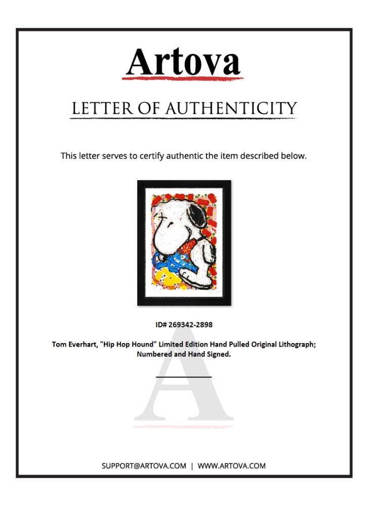 "Hip Hop Hound" LE 34x51 Custom Framed Hand-Pulled Original Lithograph by Tom Everhart (Artova) at PristineAuction.com "Hip Hop Hound" LE 34x51 Custom Framed Hand-Pulled Original Lithograph by Tom Everhart (Artova) at PristineAuction.com