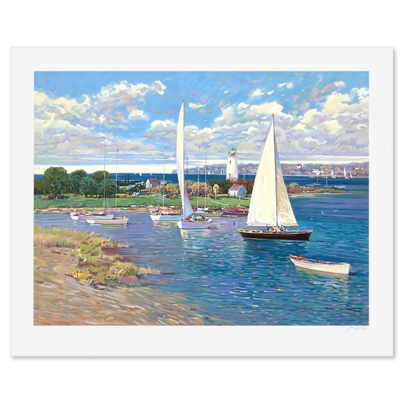 "Lighthouse Point" LE 30x38 Printer's Proof Serigraph by Ming Feng (Artova) at PristineAuction.com "Lighthouse Point" LE 30x38 Printer's Proof Serigraph by Ming Feng (Artova) at PristineAuction.com