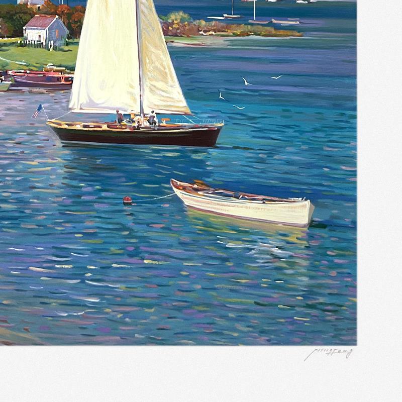 "Lighthouse Point" LE 30x38 Printer's Proof Serigraph by Ming Feng (Artova) at PristineAuction.com "Lighthouse Point" LE 30x38 Printer's Proof Serigraph by Ming Feng (Artova) at PristineAuction.com