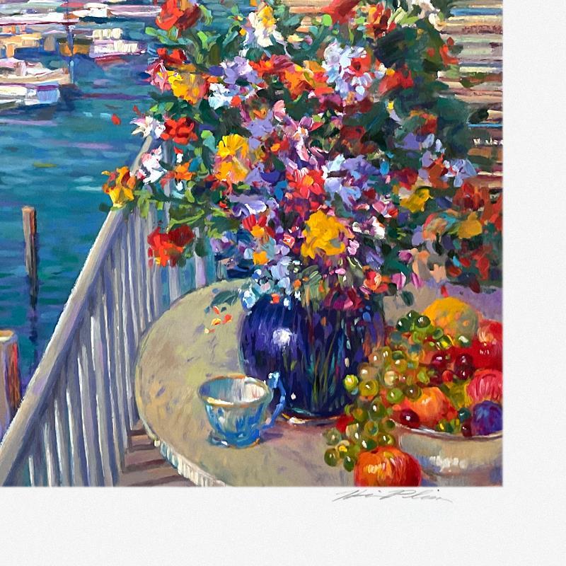 "Mediterranean Sunrise" LE 30x38 Serigraph by Henri Plisson (Artova) at PristineAuction.com "Mediterranean Sunrise" LE 30x38 Serigraph by Henri Plisson (Artova) at PristineAuction.com