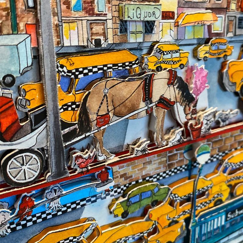 "NYC Layers" LE 24x18 3D Construct by Linnea Pergola (PA) at PristineAuction.com "NYC Layers" LE 24x18 3D Construct by Linnea Pergola (PA) at PristineAuction.com