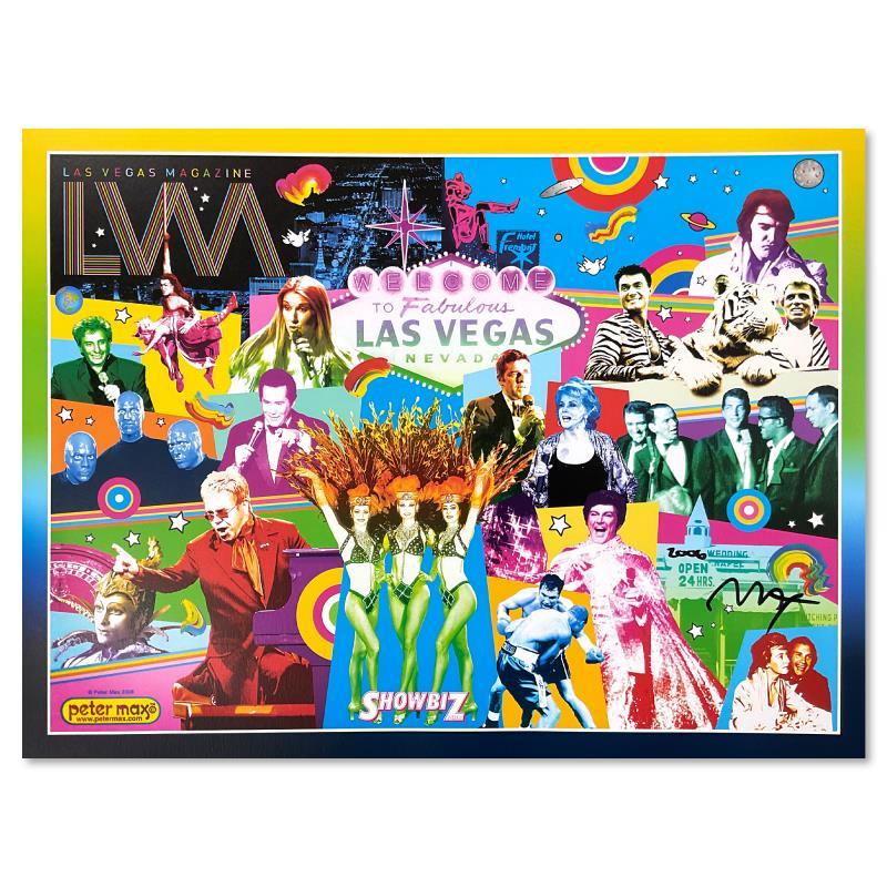 "Las Vegas" 18x24 Poster by Peter Max (PA) at PristineAuction.com "Las Vegas" 18x24 Poster by Peter Max (PA) at PristineAuction.com