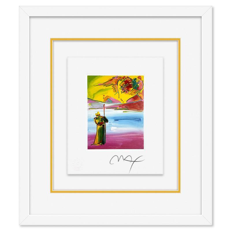 "Sage and Profile" LE 16x15 Custom Framed Lithograph by Peter Max (PA) at PristineAuction.com "Sage and Profile" LE 16x15 Custom Framed Lithograph by Peter Max (PA) at PristineAuction.com
