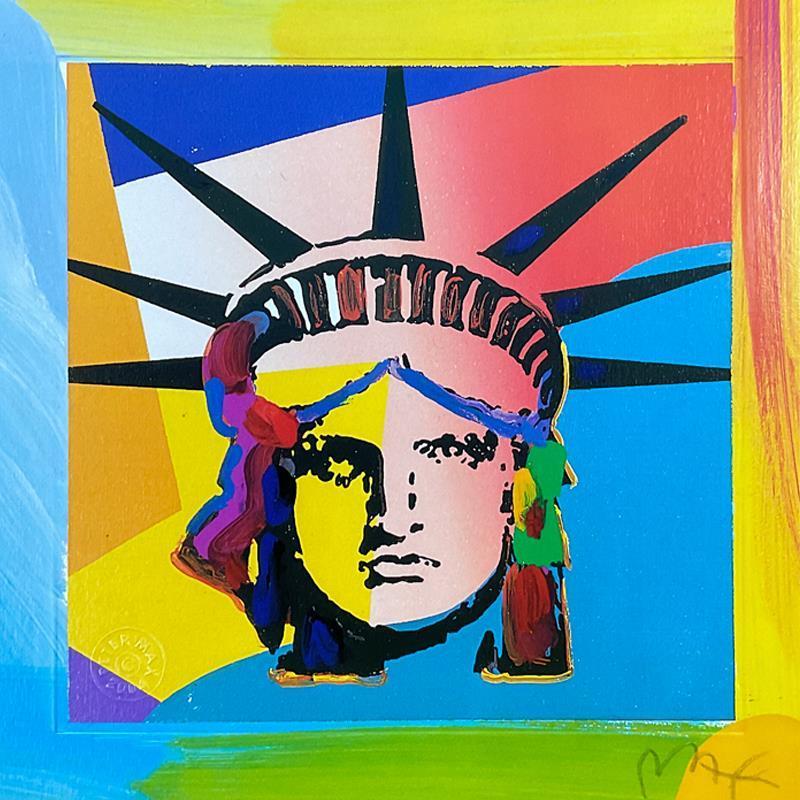 "Liberty Head XV" LE 17x17 Custom Framed Lithograph by Peter Max (PA) at PristineAuction.com "Liberty Head XV" LE 17x17 Custom Framed Lithograph by Peter Max (PA) at PristineAuction.com