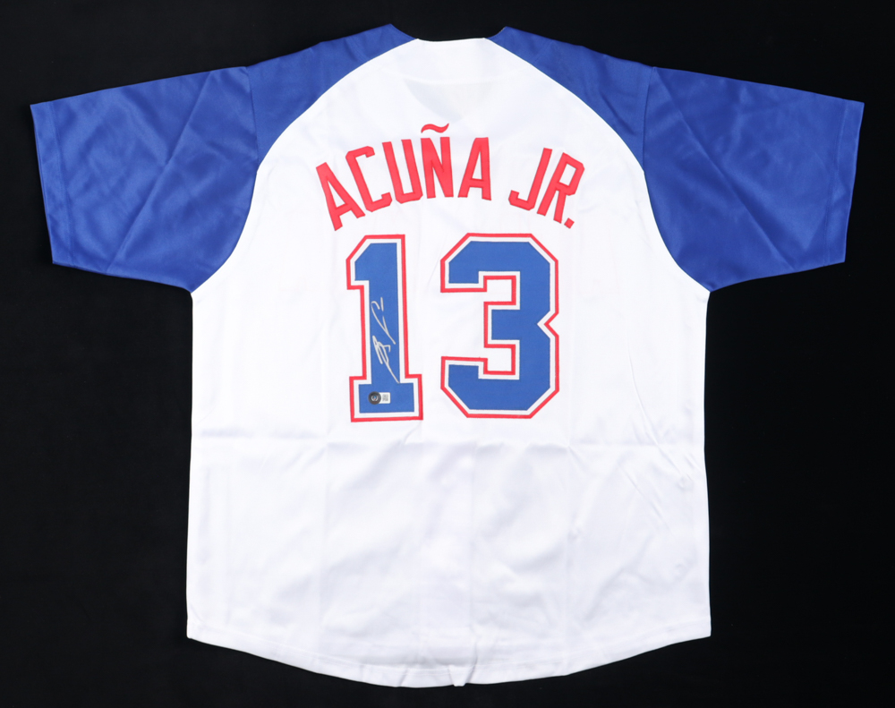 Ronald Acuna Jr. Signed Jersey (Beckett) at PristineAuction.com Ronald Acuna Jr. Signed Jersey (Beckett) at PristineAuction.com
