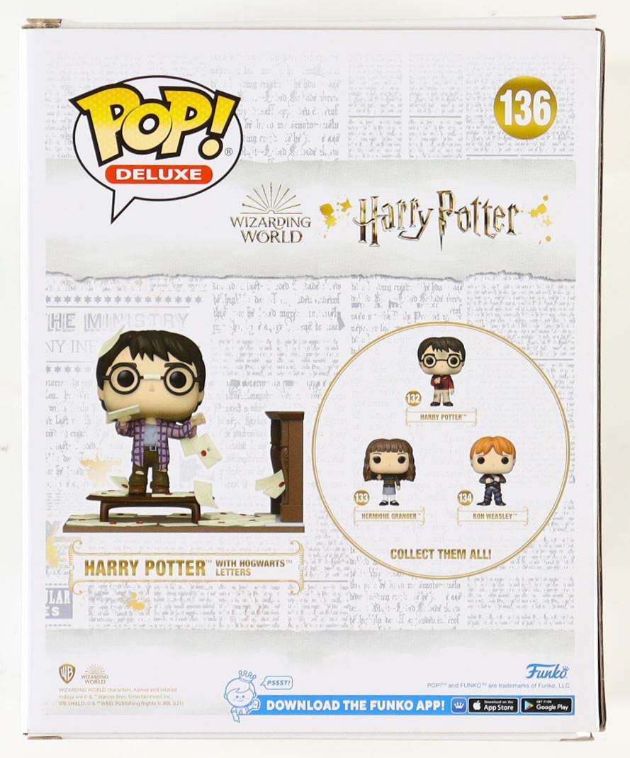 Daniel Radcliffe Signed "Wizarding World: Harry Potter" #136 Harry Potter With Hogwarts Letters Funko Pop! Vinyl Figure (ACOA) at PristineAuction.com Daniel Radcliffe Signed "Wizarding World: Harry Potter" #136 Harry Potter With Hogwarts Letters Funko Pop! Vinyl Figure (ACOA) at PristineAuction.com