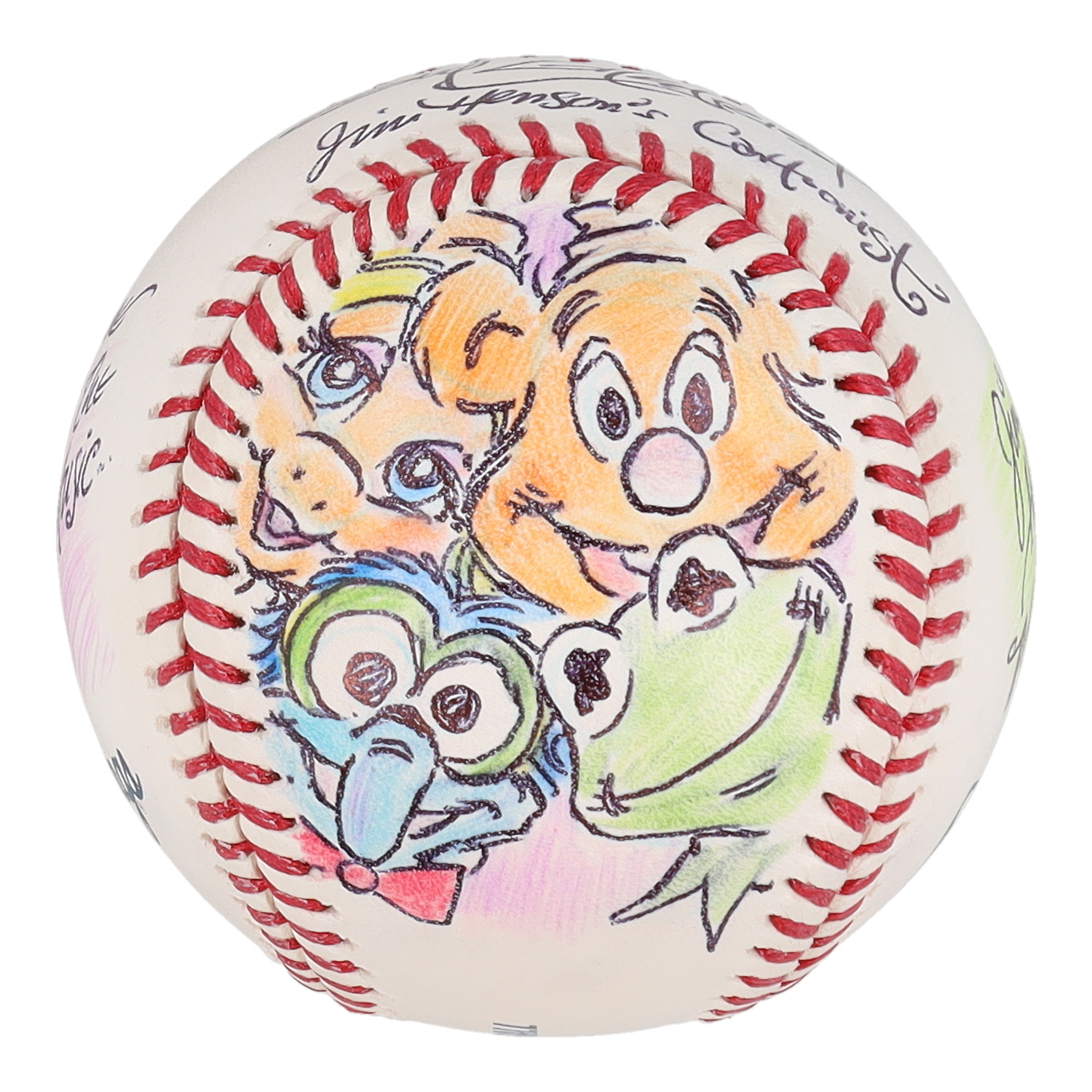 The Muppets | Original Art OML Baseball Signed by Guy Gilchrist (1/1 Original Art) at PristineAuction.com The Muppets | Original Art OML Baseball Signed by Guy Gilchrist (1/1 Original Art) at PristineAuction.com