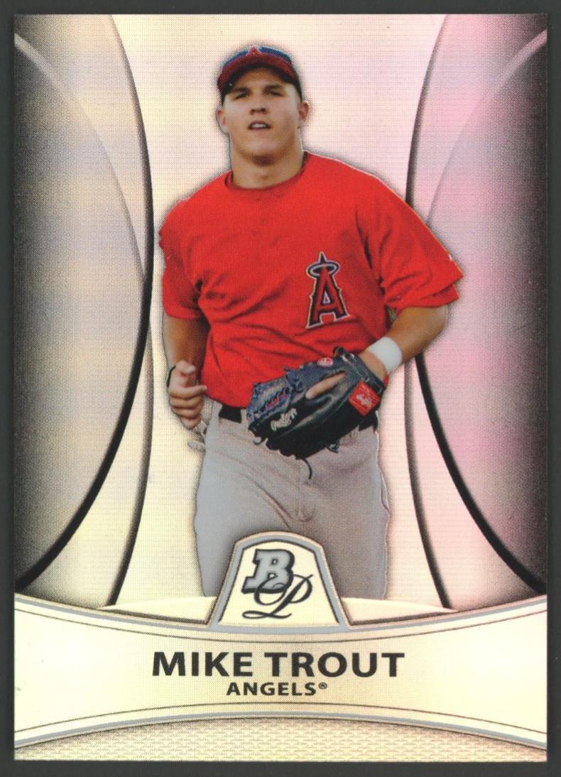 Mike Trout 2010 Bowman Platinum Prospects Refractors Thick Stock #PP5 #521/999 at PristineAuction.com Mike Trout 2010 Bowman Platinum Prospects Refractors Thick Stock #PP5 #521/999 at PristineAuction.com