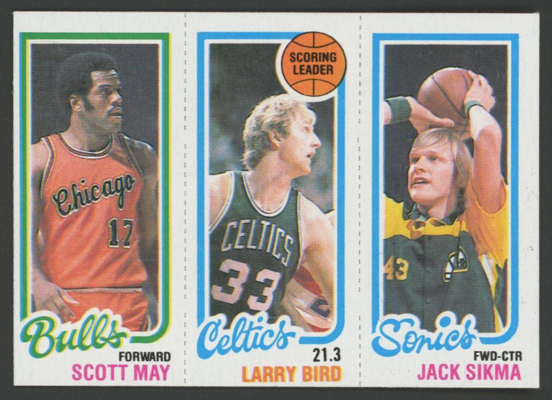 Scott May / Larry Bird / Jack Sikma 1980-81 Topps #98 RC at PristineAuction.com Scott May / Larry Bird / Jack Sikma 1980-81 Topps #98 RC at PristineAuction.com
