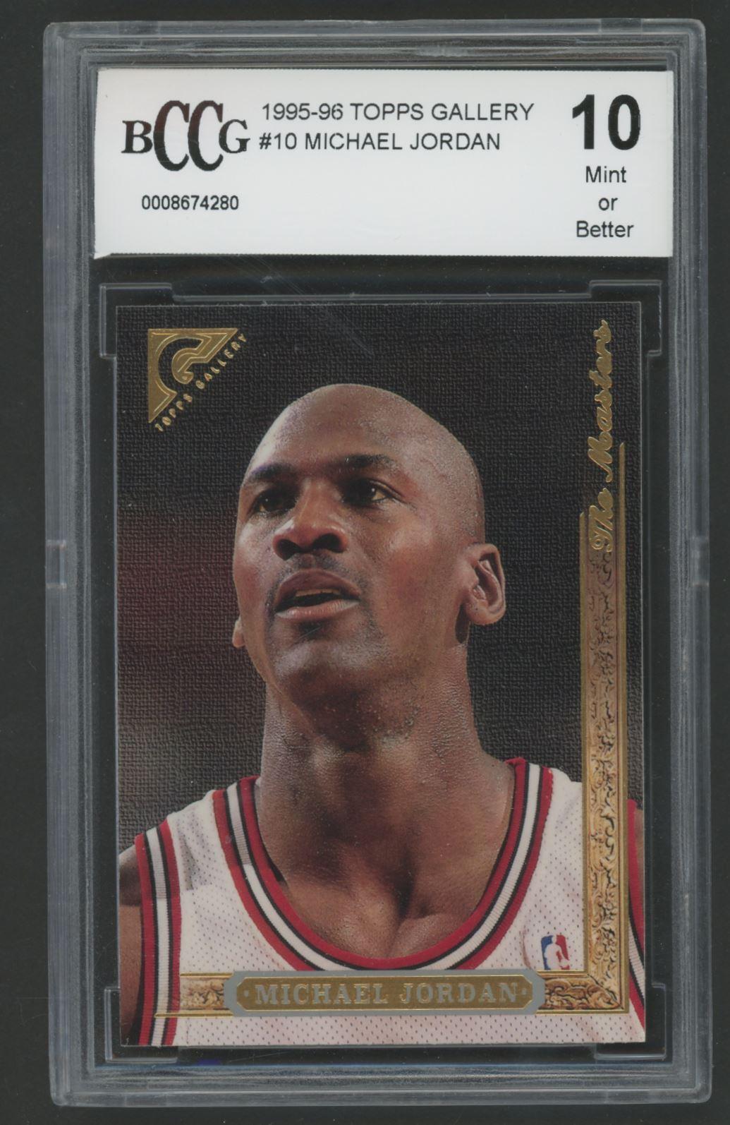 Michael Jordan 1995-96 Topps Gallery #10 (BCCG 10) at PristineAuction.com Michael Jordan 1995-96 Topps Gallery #10 (BCCG 10) at PristineAuction.com