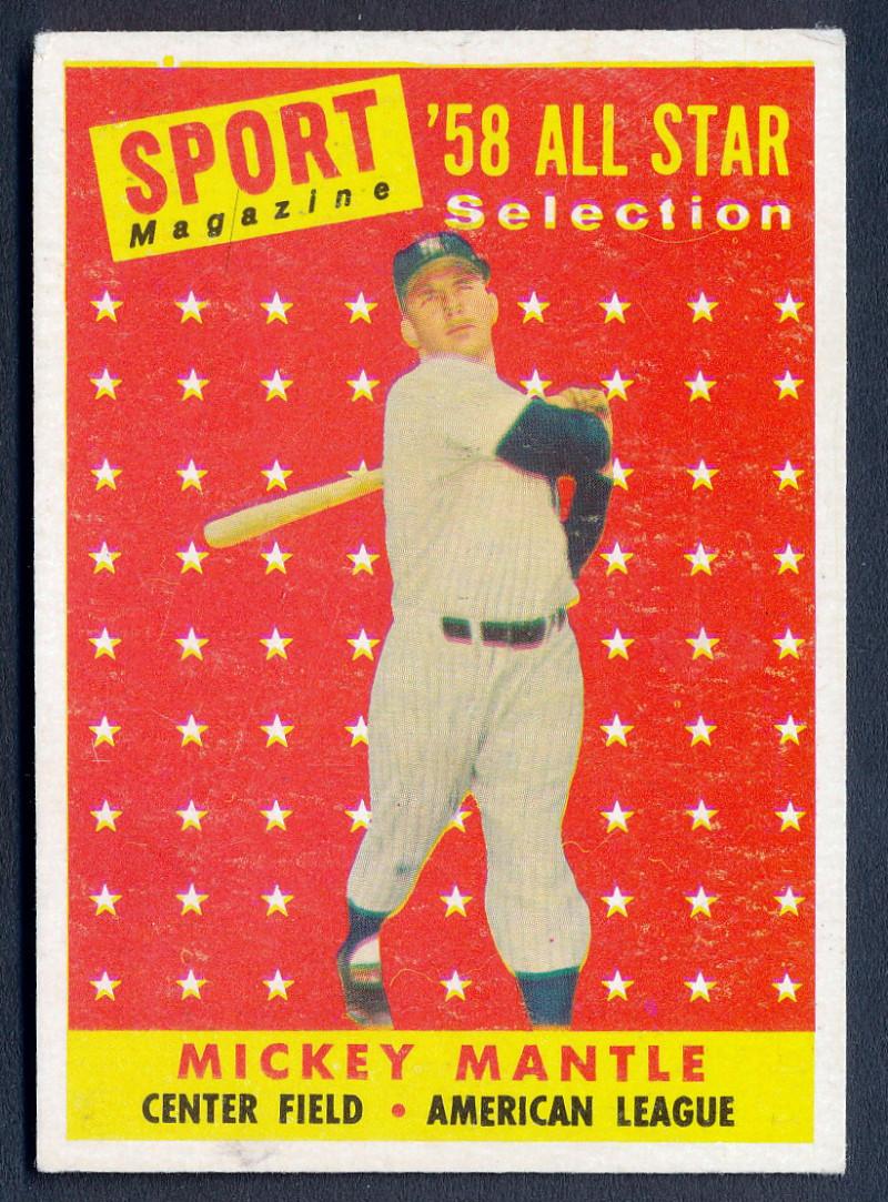 Mickey Mantle 1958 Topps #487 AS TP at PristineAuction.com Mickey Mantle 1958 Topps #487 AS TP at PristineAuction.com