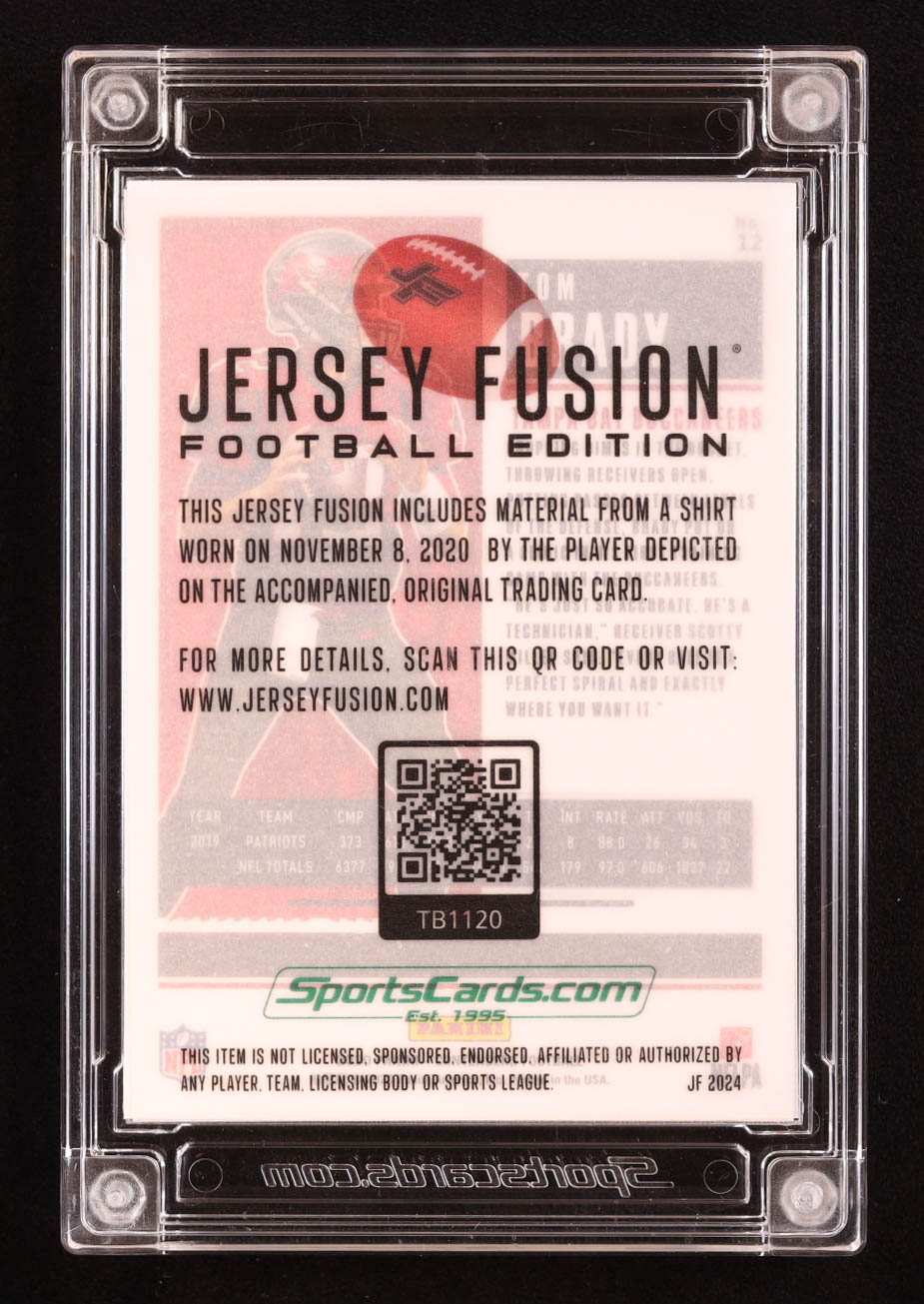 Tom Brady 2024 Jersey Fusion Game Used Swatch #TB1120 at PristineAuction.com Tom Brady 2024 Jersey Fusion Game Used Swatch #TB1120 at PristineAuction.com