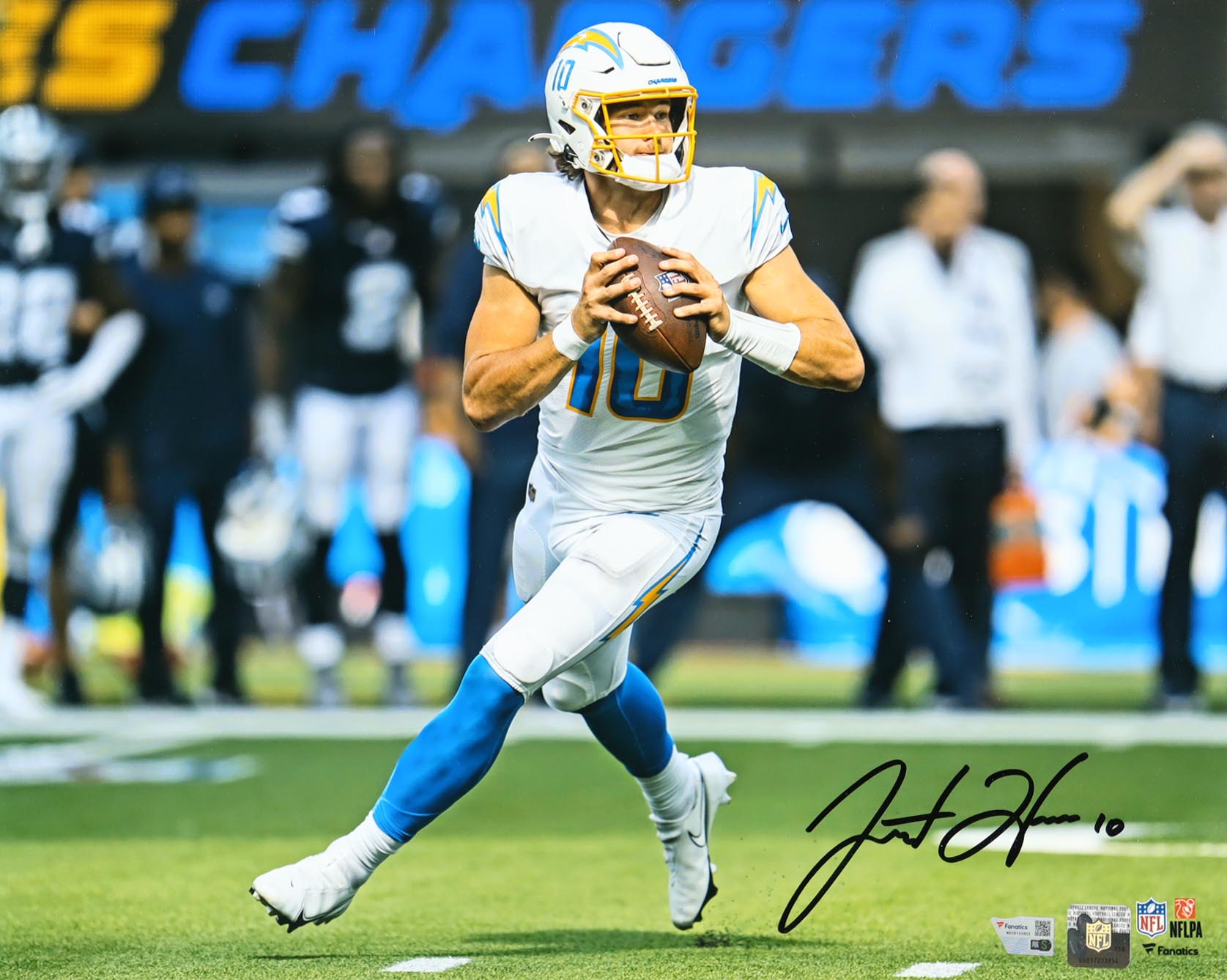 Justin Herbert Signed Chargers 16x20 Photo (Fanatics) at PristineAuction.com Justin Herbert Signed Chargers 16x20 Photo (Fanatics) at PristineAuction.com