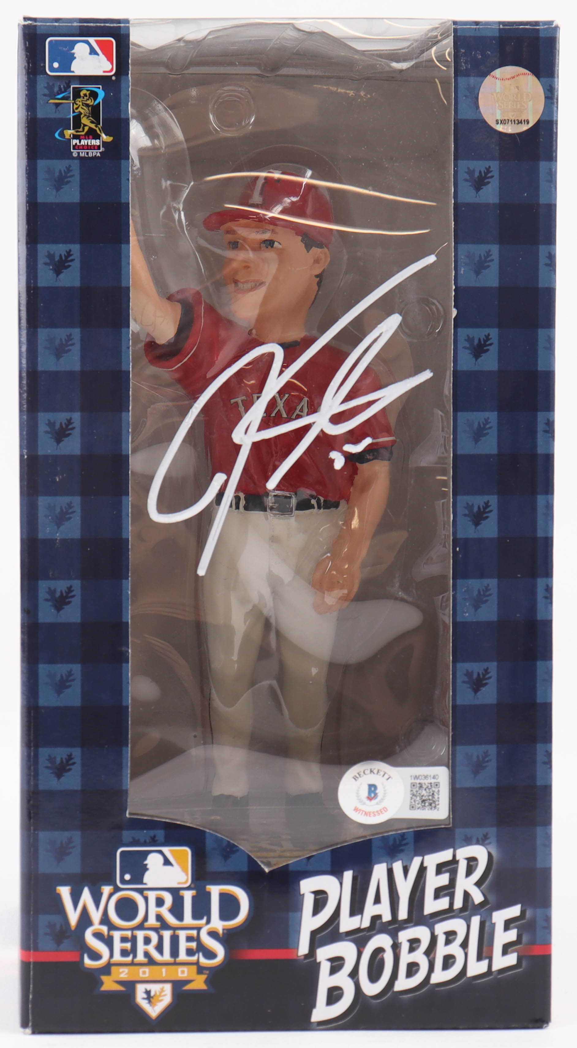 Josh Hamilton Signed Rangers 2010 World Series Player Bobble Head Figure (Beckett) at PristineAuction.com Josh Hamilton Signed Rangers 2010 World Series Player Bobble Head Figure (Beckett) at PristineAuction.com