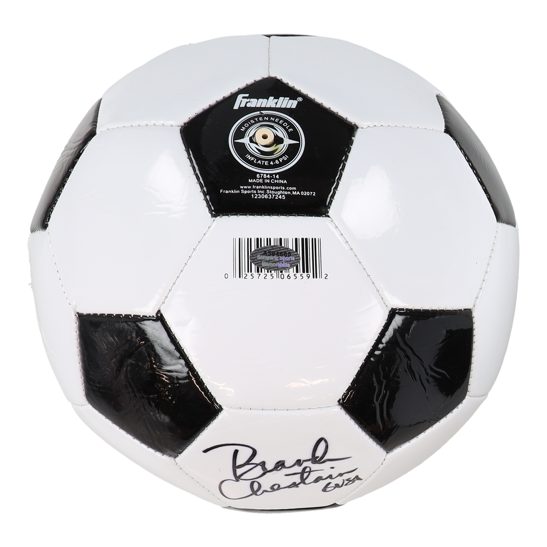 Brandi Chastain Signed Franklin Soccer Ball Inscribed "6 USA" (Schwartz) at PristineAuction.com Brandi Chastain Signed Franklin Soccer Ball Inscribed "6 USA" (Schwartz) at PristineAuction.com