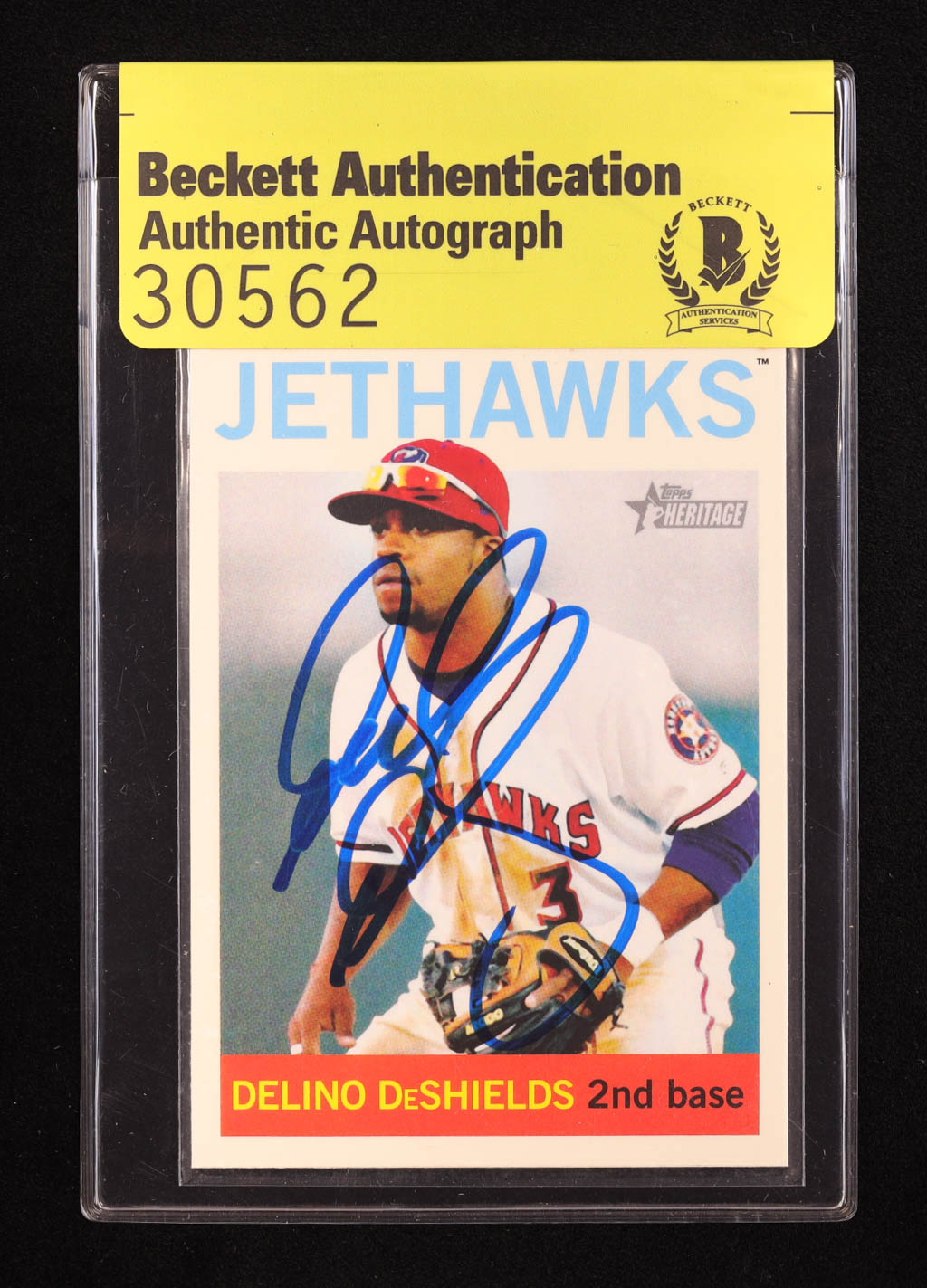 Delino DeShields Jr. Signed 2013 Topps Heritage Minors #26 RC (Beckett) at PristineAuction.com Delino DeShields Jr. Signed 2013 Topps Heritage Minors #26 RC (Beckett) at PristineAuction.com