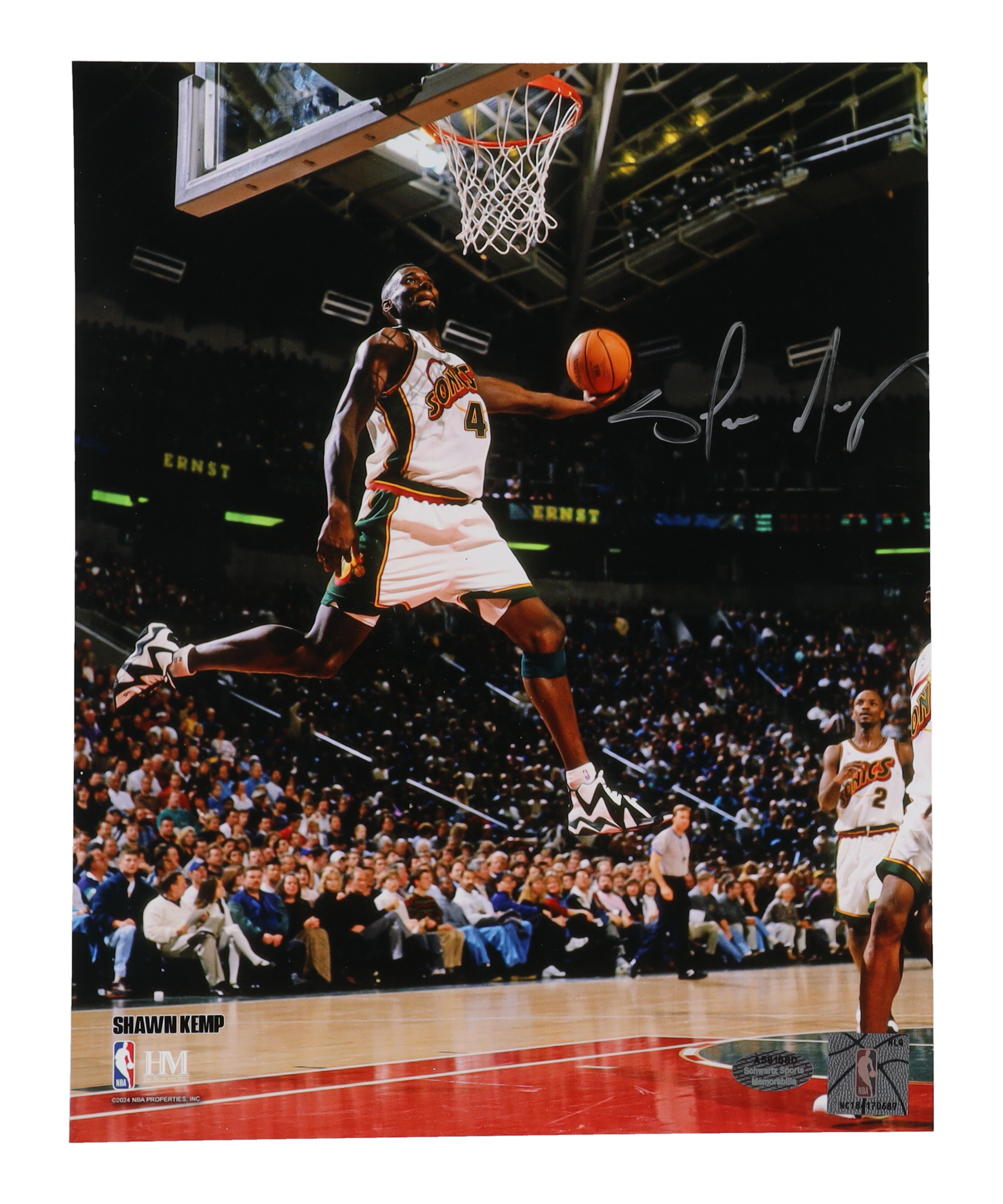 Shawn Kemp Signed SuperSonics 8x10 Photo (Schwartz) at PristineAuction.com Shawn Kemp Signed SuperSonics 8x10 Photo (Schwartz) at PristineAuction.com