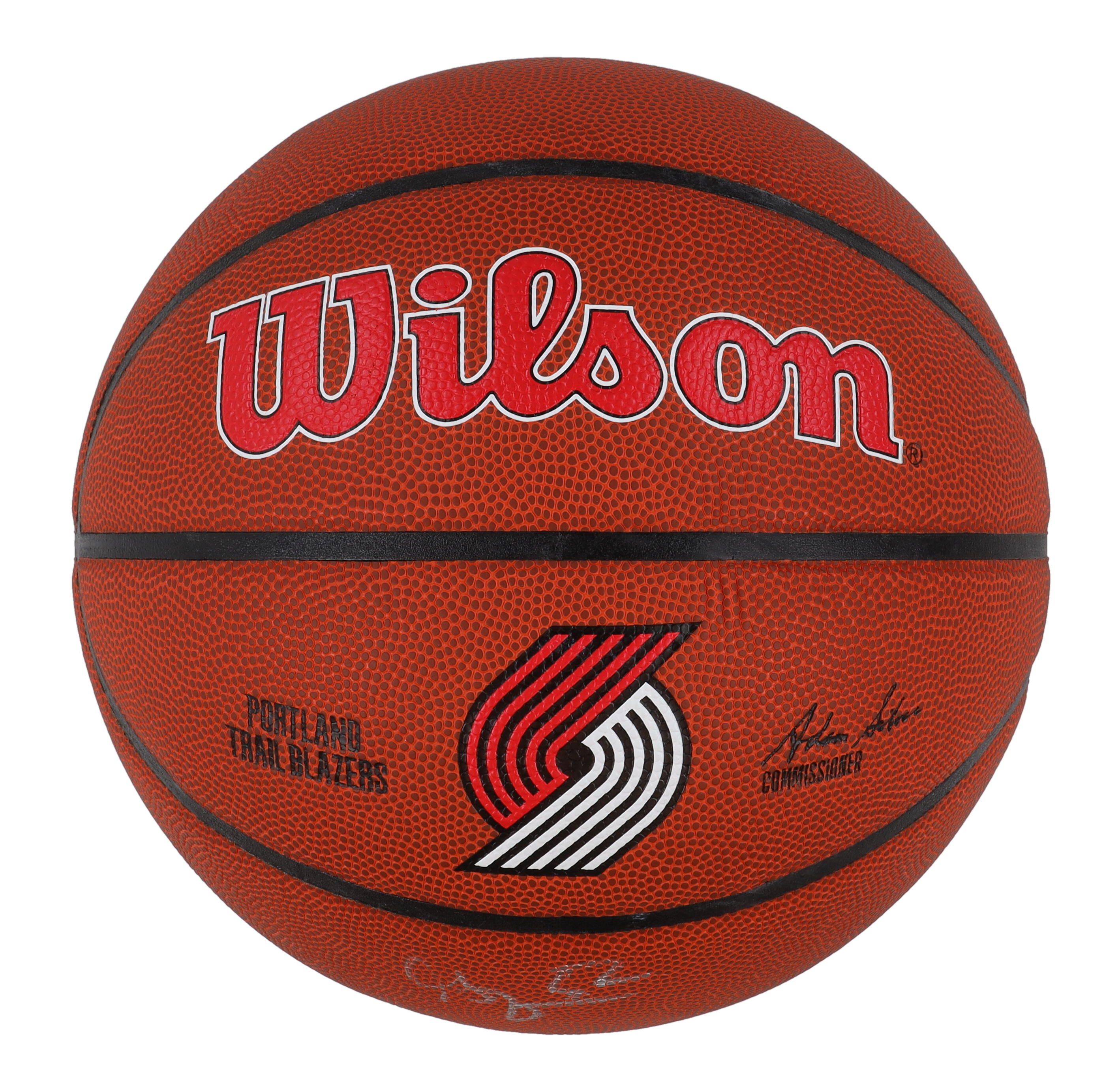 Greg Oden Signed Trail Blazers Logo NBA Basketball (Schwartz) at PristineAuction.com Greg Oden Signed Trail Blazers Logo NBA Basketball (Schwartz) at PristineAuction.com
