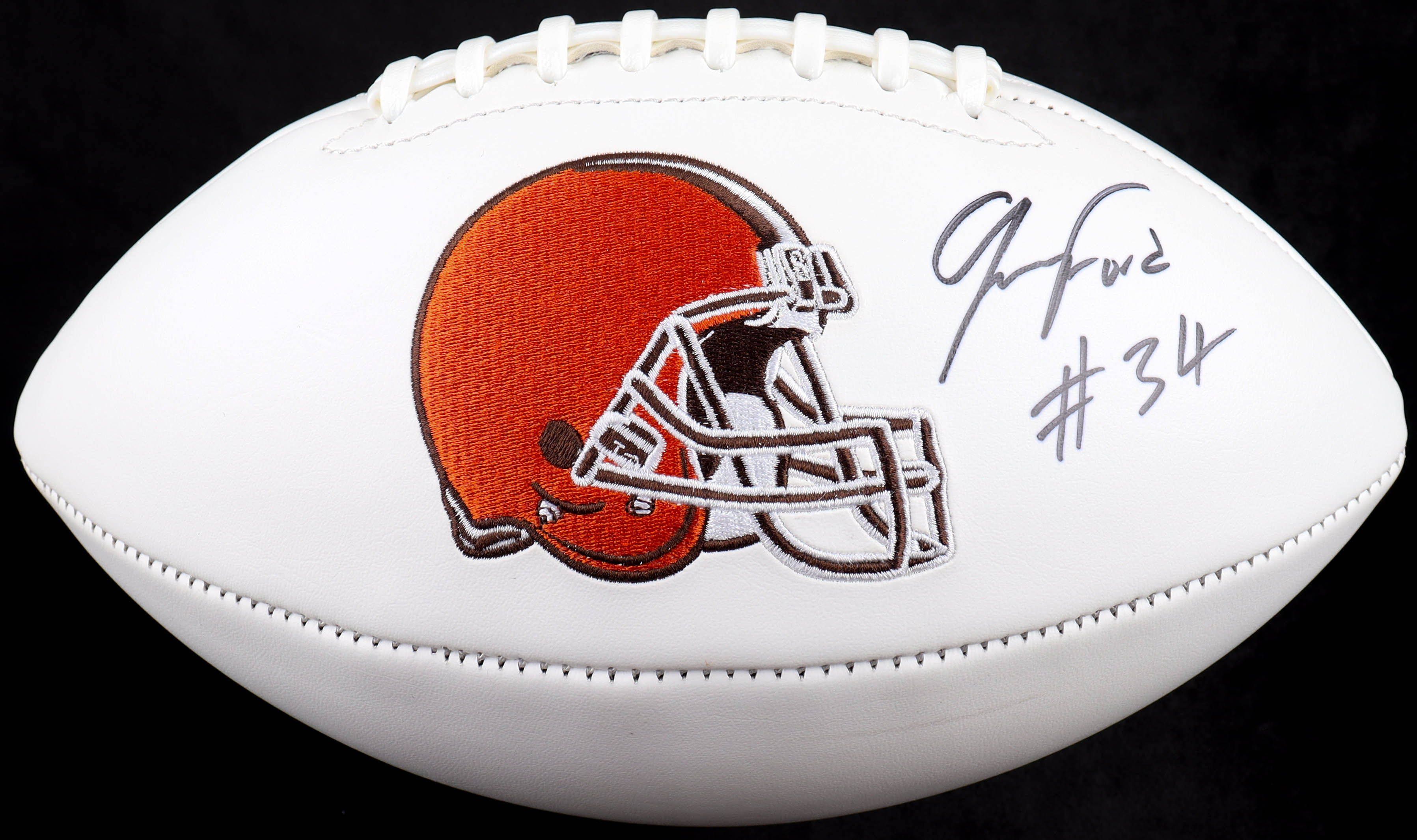 Jerome Ford Signed Browns Logo Football (JSA) at PristineAuction.com Jerome Ford Signed Browns Logo Football (JSA) at PristineAuction.com