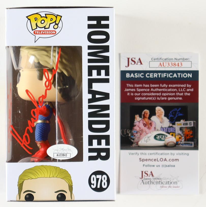 Antony Starr Signed "The Boys" #978 Homelander Funko Pop! Vinyl Figure Inscribed "Homelander" (JSA) at PristineAuction.com Antony Starr Signed "The Boys" #978 Homelander Funko Pop! Vinyl Figure Inscribed "Homelander" (JSA) at PristineAuction.com