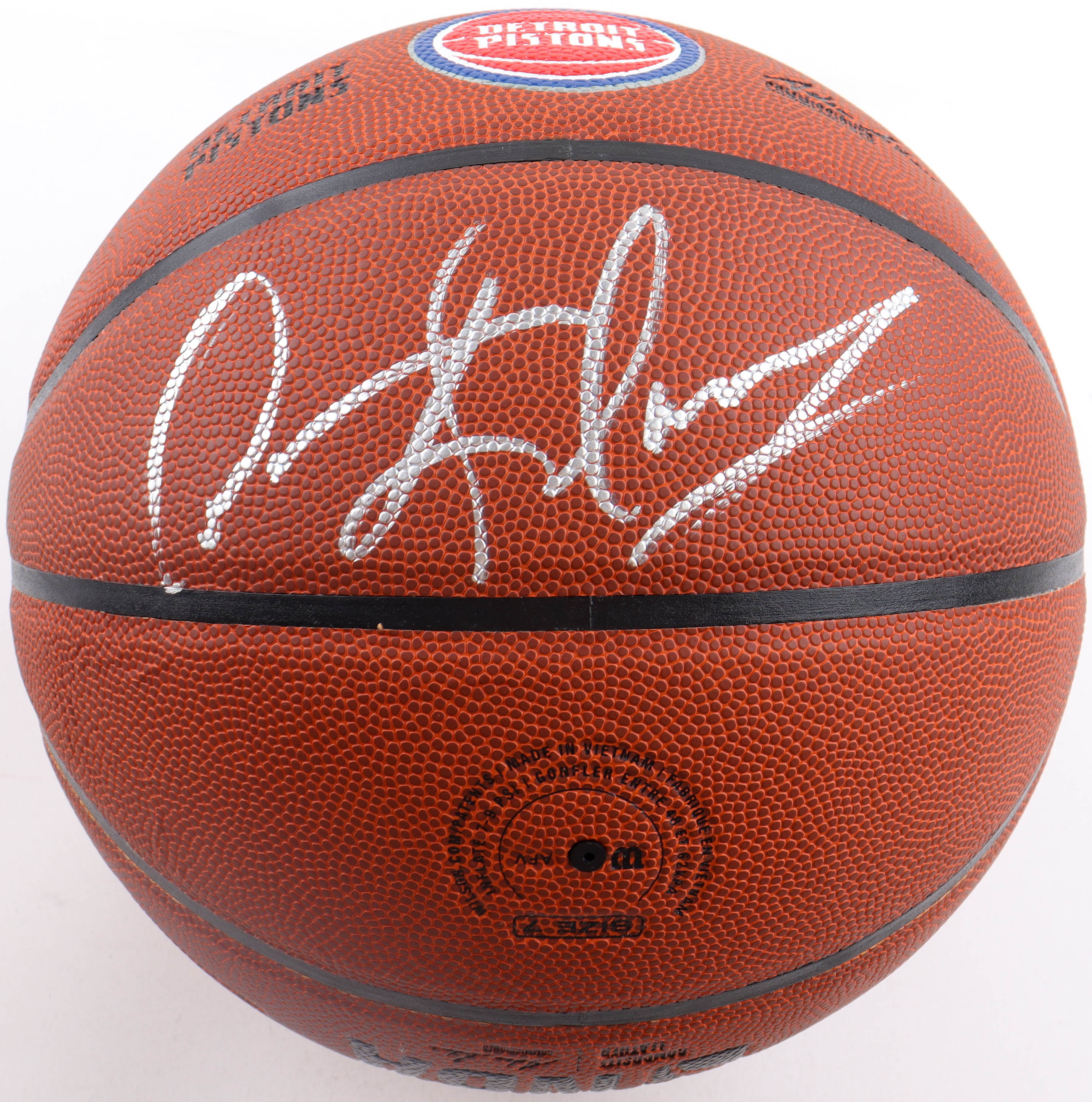 Dennis Rodman Signed Pistons Logo Basketball (Schwartz) at PristineAuction.com Dennis Rodman Signed Pistons Logo Basketball (Schwartz) at PristineAuction.com