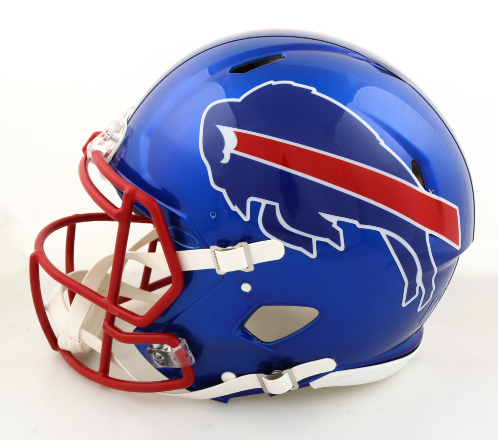 Josh Allen Signed Bills Full-Size Authentic On-Field Flash Alternate Speed Helmet (Beckett) at PristineAuction.com Josh Allen Signed Bills Full-Size Authentic On-Field Flash Alternate Speed Helmet (Beckett) at PristineAuction.com