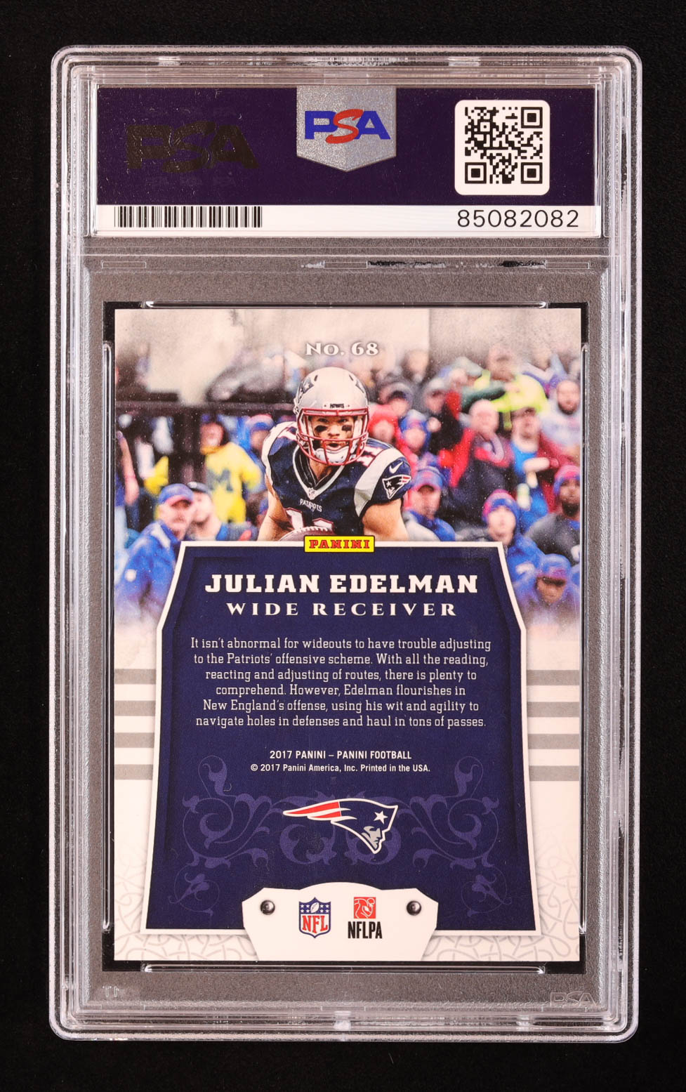Julian Edelman Signed 2017 Panini #68 (PSA) at PristineAuction.com Julian Edelman Signed 2017 Panini #68 (PSA) at PristineAuction.com