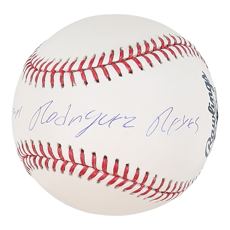 Julio Rodriguez Signed OML Baseball with Rare Full Name Signature (JSA & USA SM) at PristineAuction.com Julio Rodriguez Signed OML Baseball with Rare Full Name Signature (JSA & USA SM) at PristineAuction.com