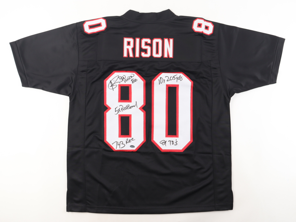 Andre Rison Signed Jersey with Multiple Career Stat Inscriptions (Schwartz) at PristineAuction.com Andre Rison Signed Jersey with Multiple Career Stat Inscriptions (Schwartz) at PristineAuction.com