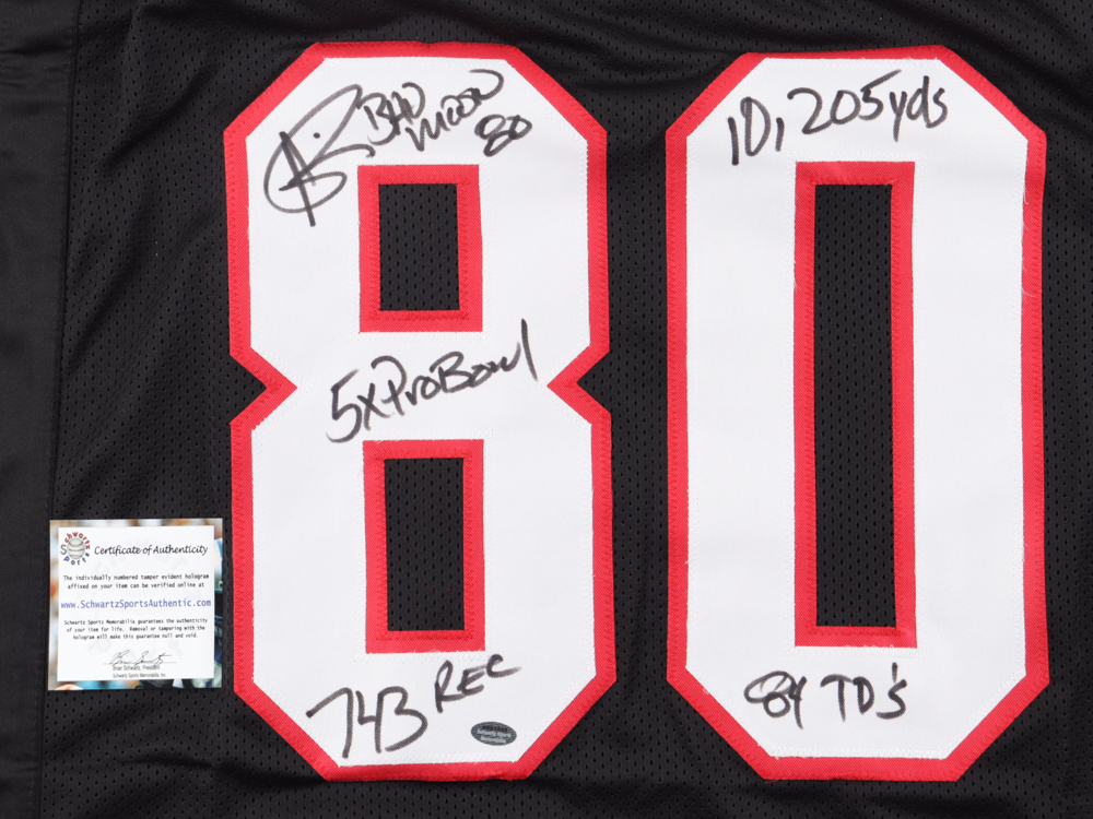 Andre Rison Signed Jersey with Multiple Career Stat Inscriptions (Schwartz) at PristineAuction.com Andre Rison Signed Jersey with Multiple Career Stat Inscriptions (Schwartz) at PristineAuction.com