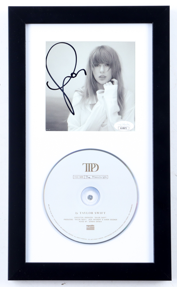 Taylor Swift Signed Custom Framed "The Tortured Poets Department" CD Album Insert Display With Disc (JSA) at PristineAuction.com Taylor Swift Signed Custom Framed "The Tortured Poets Department" CD Album Insert Display With Disc (JSA) at PristineAuction.com